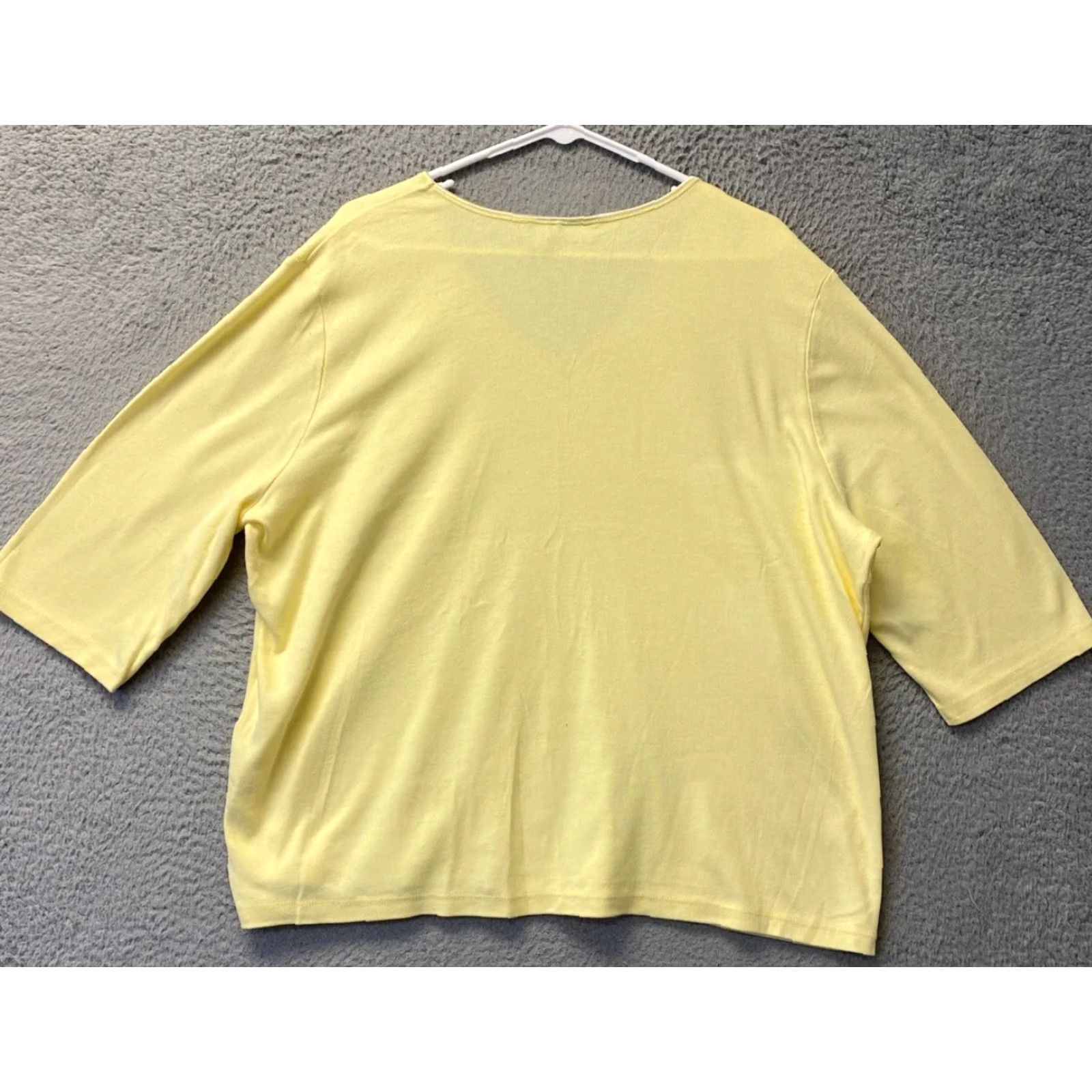 Croft & Barrow Croft & Barrow Nordstrom Shirt Womens 3XL 3/4 Sleeve V Neck Pullover Top 46-54 Size XXL / US 16-18 / IT 52-54 - 8 Thumbnail