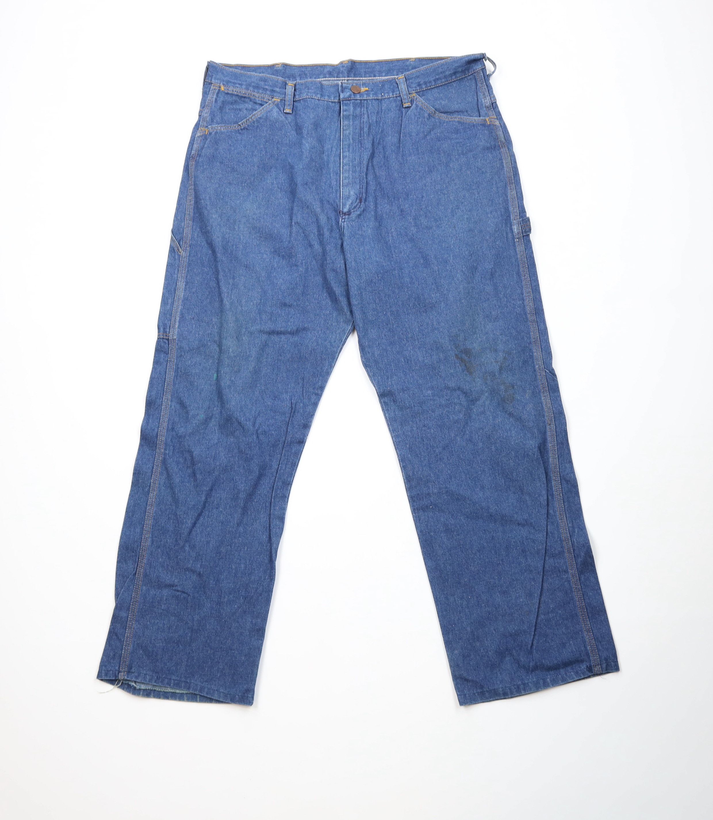 Vintage Vintage 90s Streetwear Workwear Wide Leg Dungaree Jeans USA Size US 38 / EU 54 - 1 Thumbnail