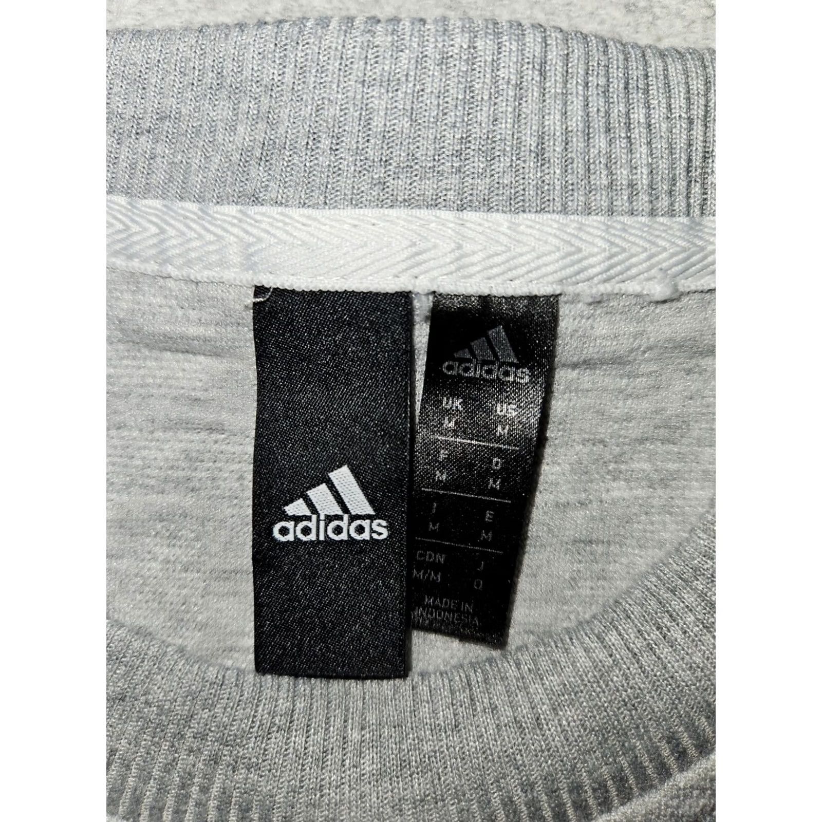 Adidas Adidas Sweatshirt Men M Gray Long Sleeve Crew Neck Graphic Print Hip Hop Pullover Modern Style Regular Fit Size US M / EU 48-50 / 2 - 2 Thumbnail