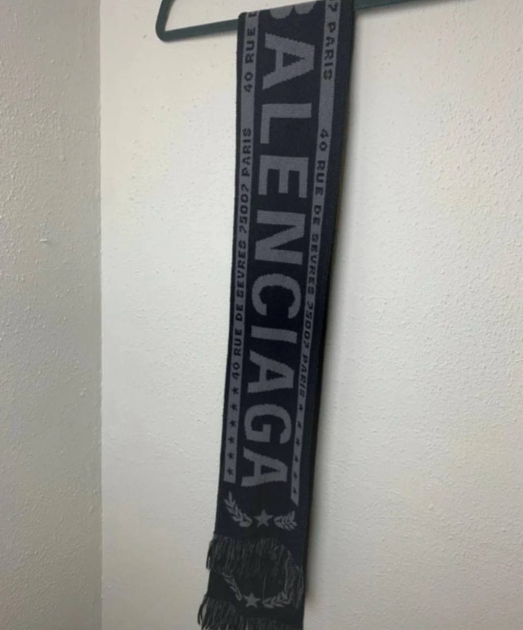 Balenciaga Balenciaga Black logo scarf Size ONE SIZE - 4 Thumbnail