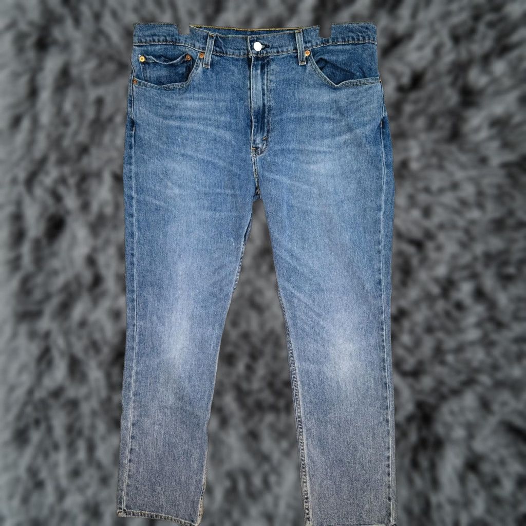 Levi's Levi's 511 Jeans Slim Taper Blue Medium Wash Zip Fly Men 38x30 Denim Stretch Pockets Logo Size US 38 / EU 54 - 1 Thumbnail