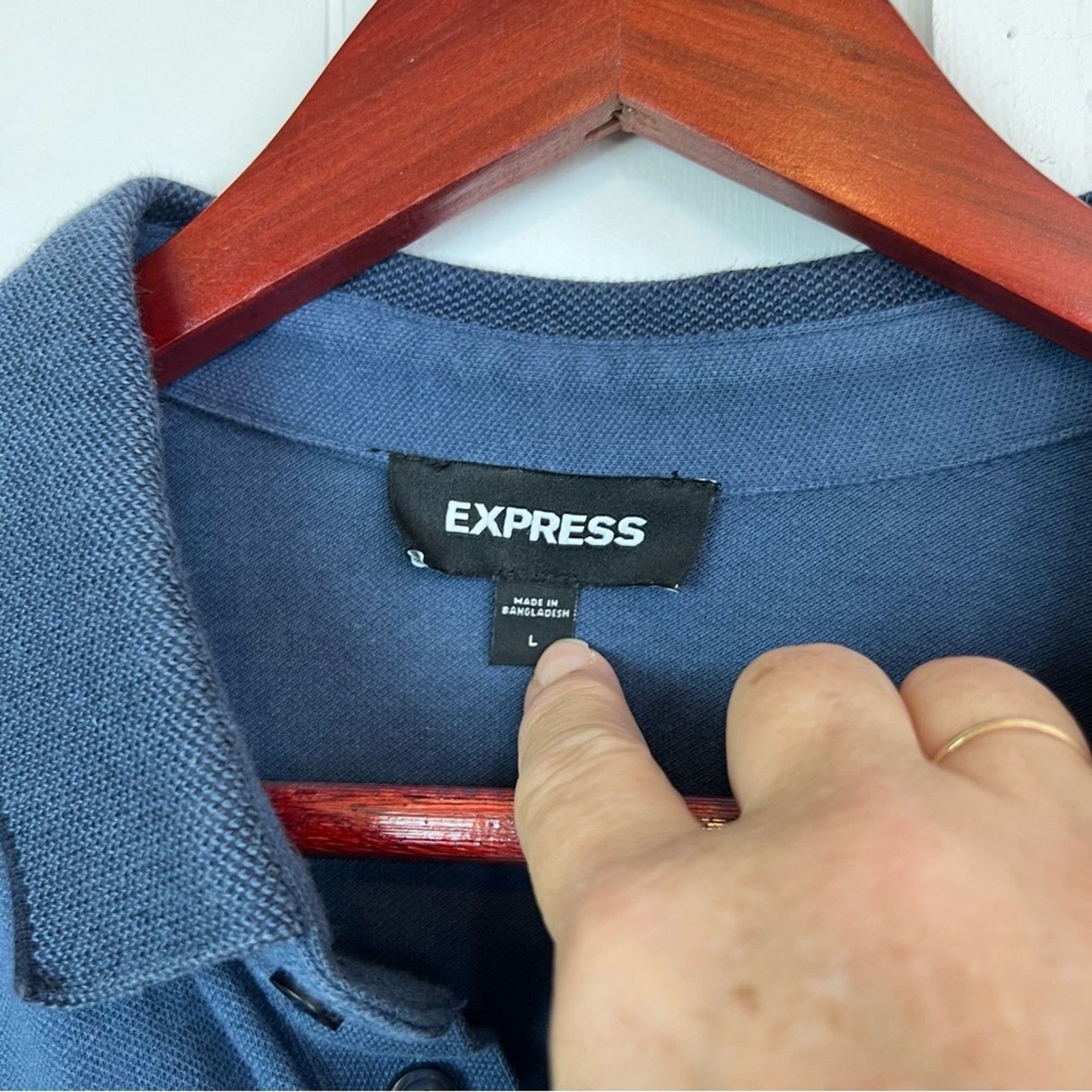 Express Express Blue Polo Shirt Men’s Size Large Size US L / EU 52-54 / 3 - 9 Thumbnail