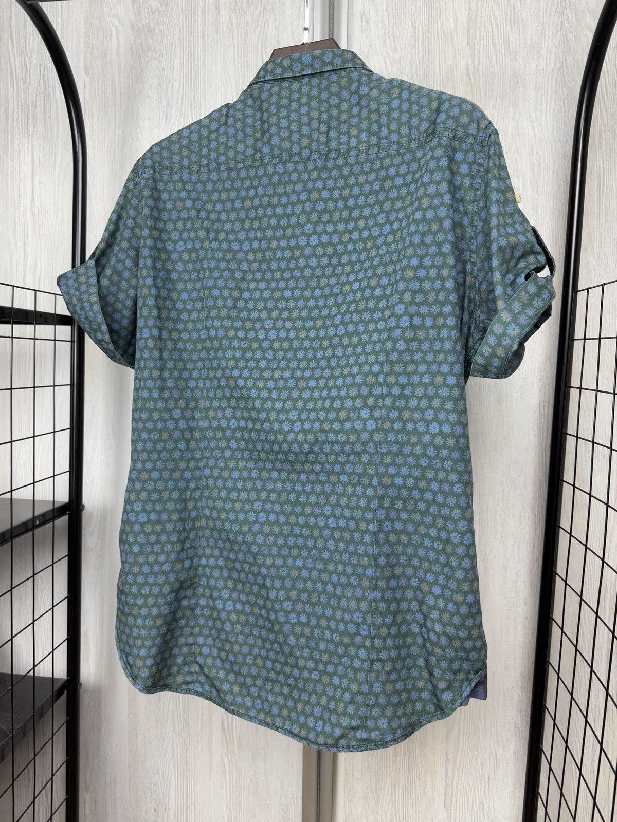 Dolce & Gabbana Dolce Gabbana D&G SS Shirt Dark Green Blue Floral Cotton 54 Size US L / EU 52-54 / 3 - 10 Thumbnail
