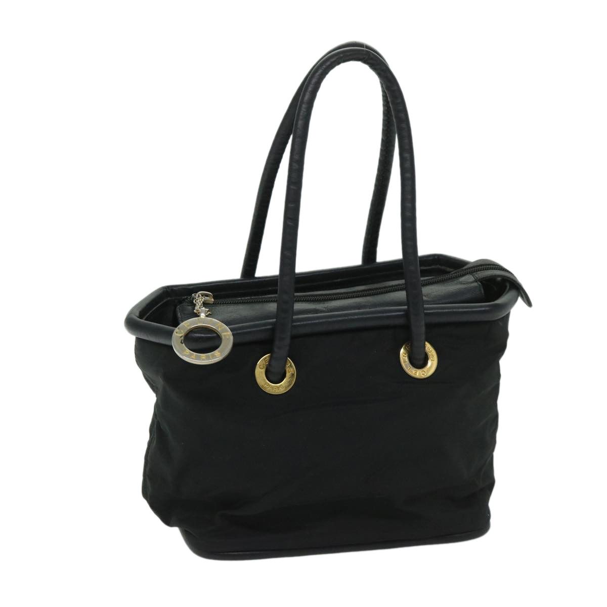 image of Celine Hand Bag Nylon Black Auth Bs12635, Women's