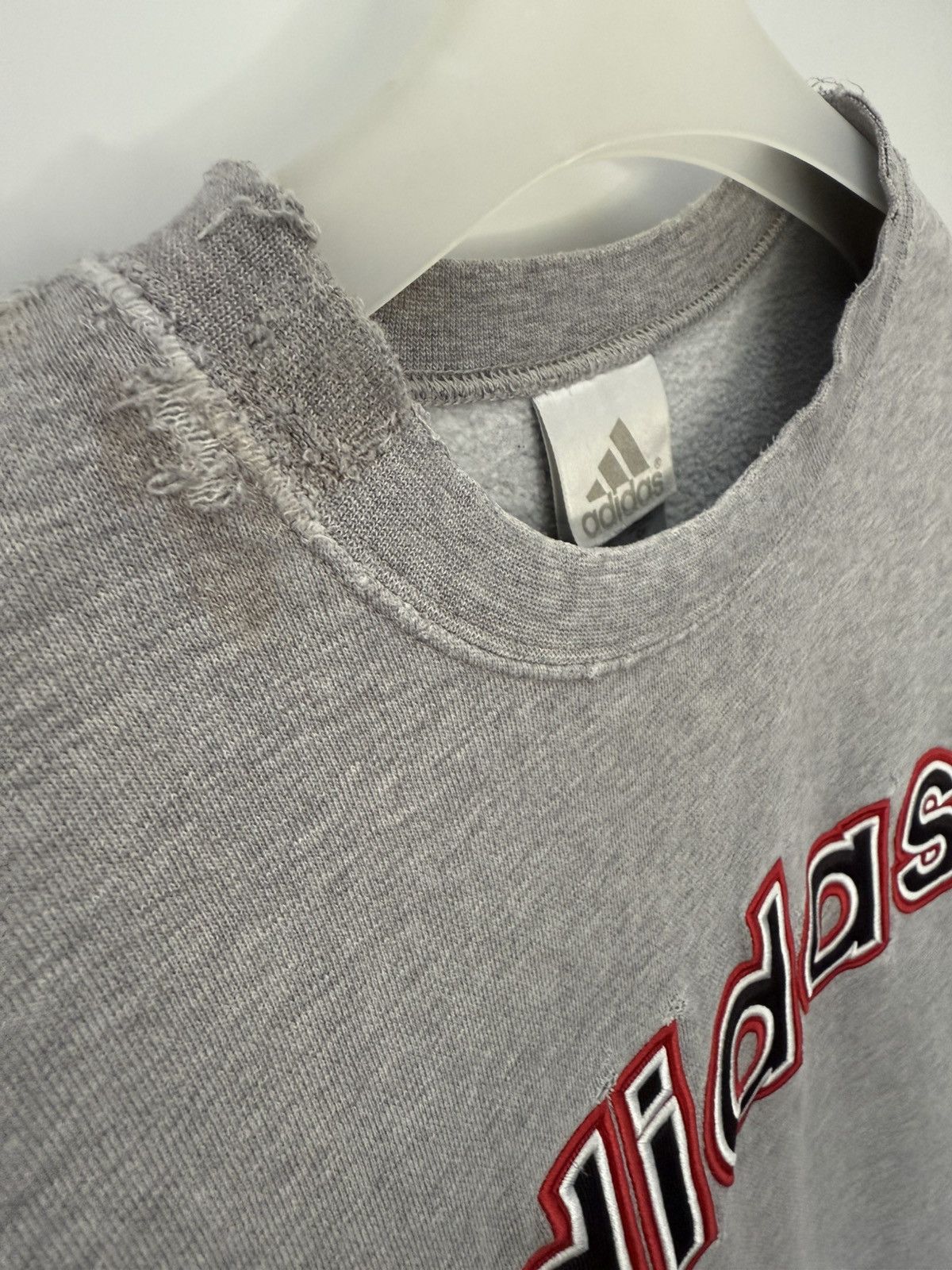 Adidas 🔥Vtg 90's Adidas Distressed Spellout Logo Baggy Sweatshirt Size US M / EU 48-50 / 2 - 6 Thumbnail