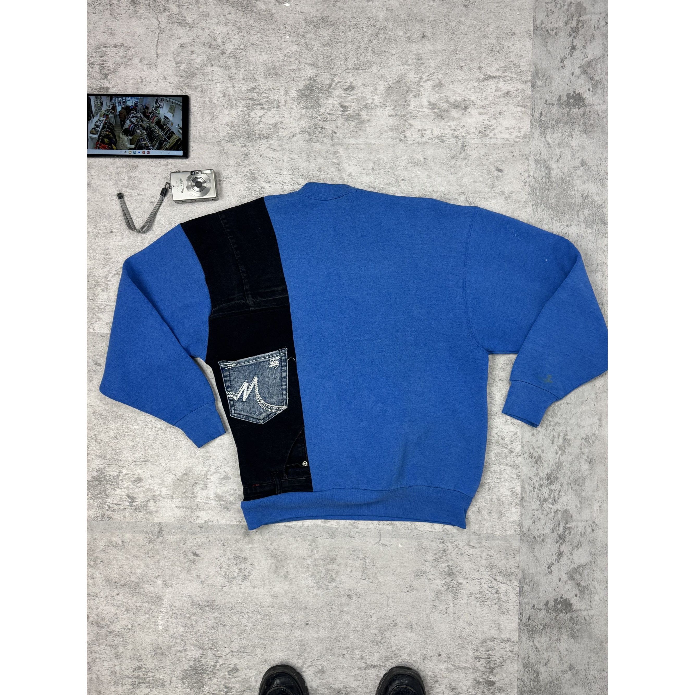 Other Vintage Labatt Blue Rework Denim Crewneck Size US XL / EU 56 / 4 - 4 Thumbnail