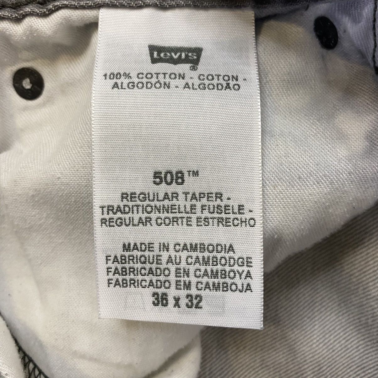 Levi's Levi's 508 Jeans Men's Gray/Black Sz 36x32 Splatter EUC Size US 36 / EU 52 - 9 Thumbnail