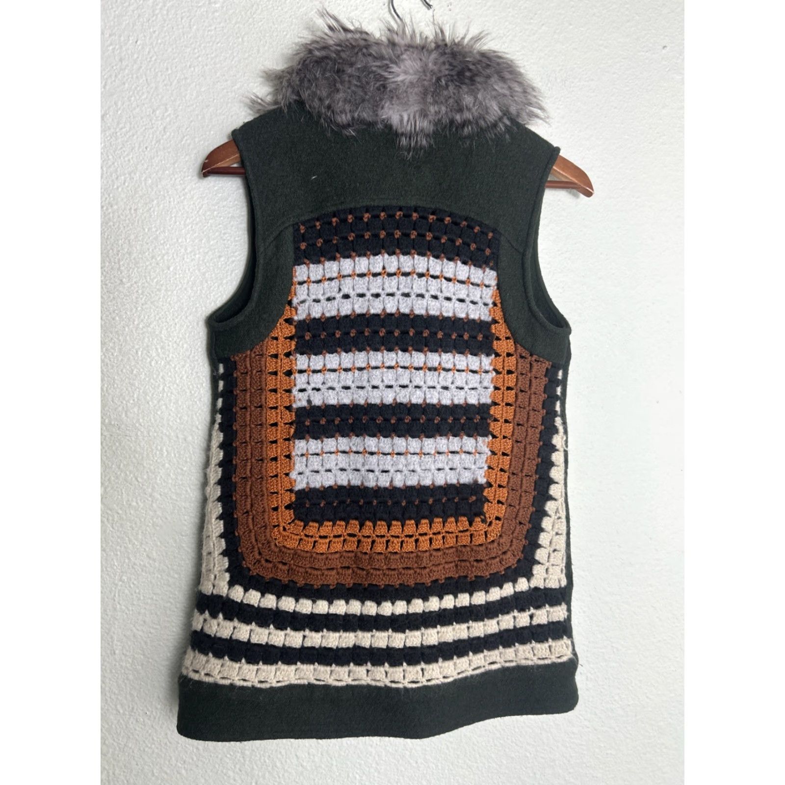Anthropologie Anthropologie Elevenses Vest Crochet Wool Mohair Blend XS Green Vest Womens Size XS / US 0-2 / IT 36-38 - 6 Thumbnail
