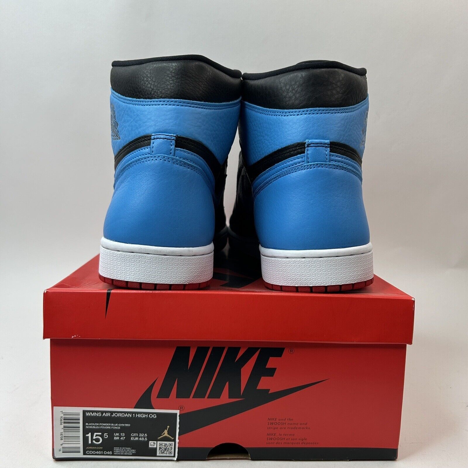 Jordan Brand Nike Air Jordan 1 Retro High OG WMNS “UNC To Chicago” 2023 Size US 14 / EU 47 - 4 Thumbnail