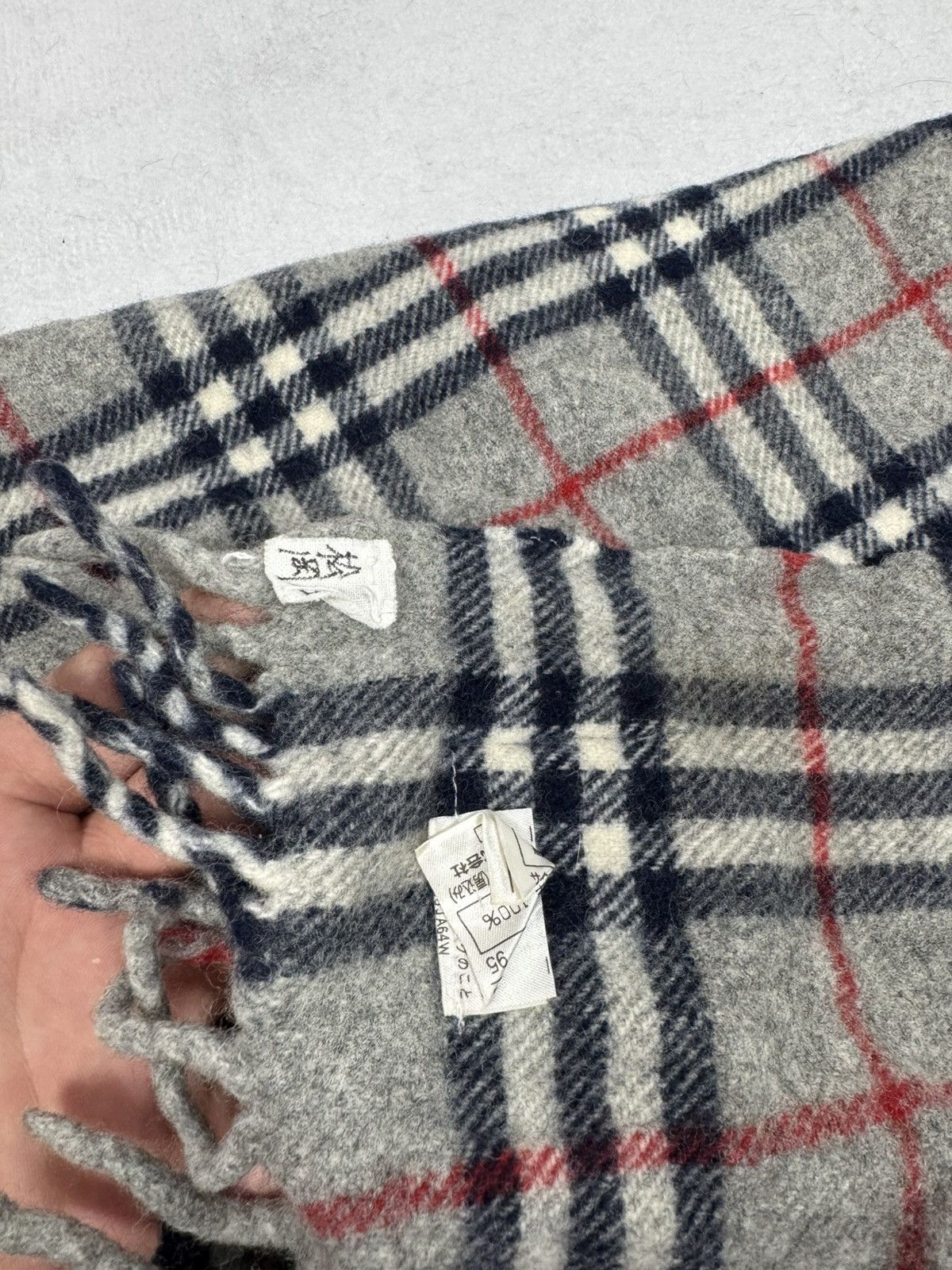 Burberry Burberrys Scarf Vintage Made In Japan Wolle Monogram Size ONE SIZE - 6 Thumbnail