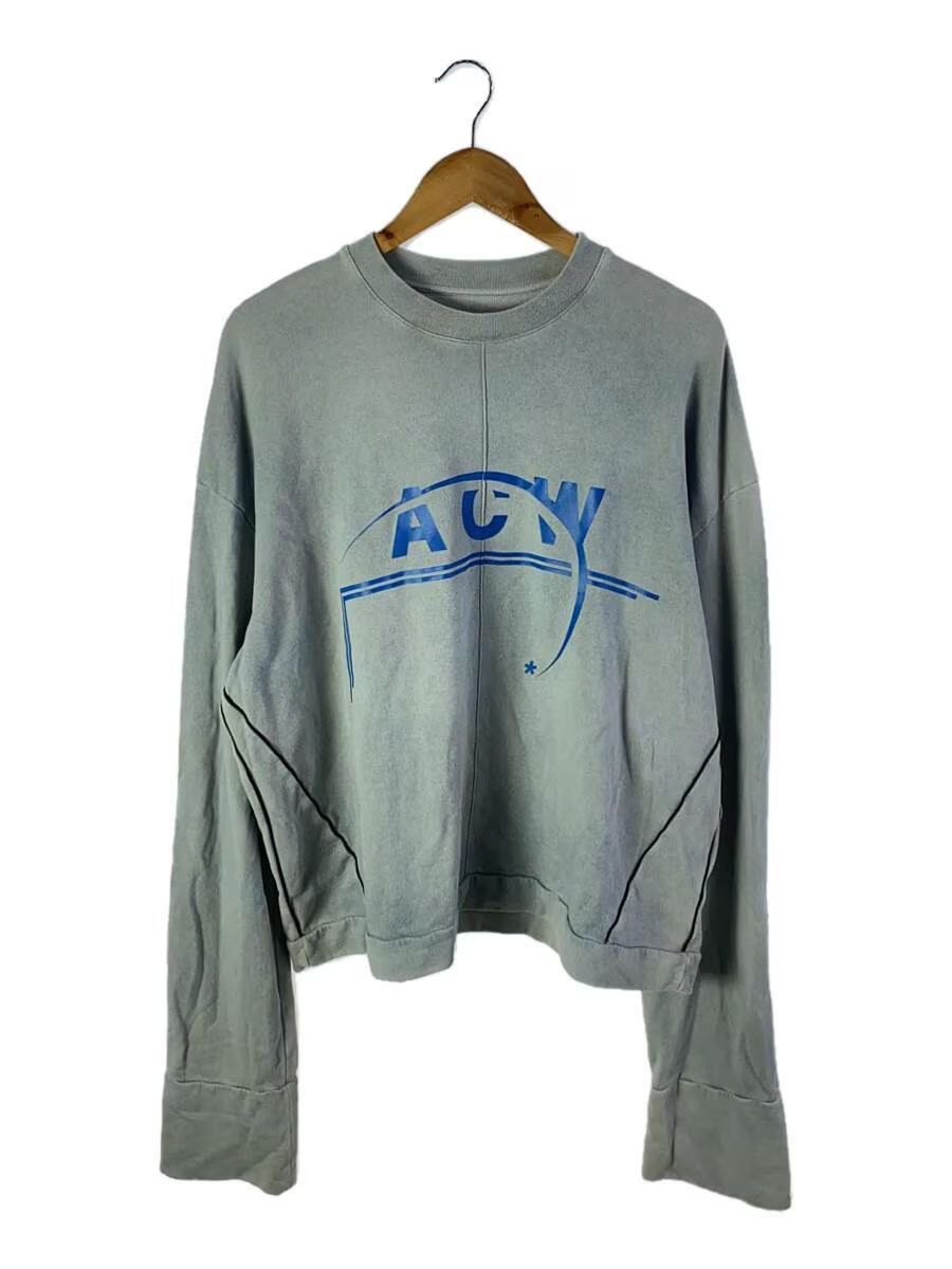 image of A Cold Wall Cropped Logo Sweatshirt in Grey, Men's (Size Medium)