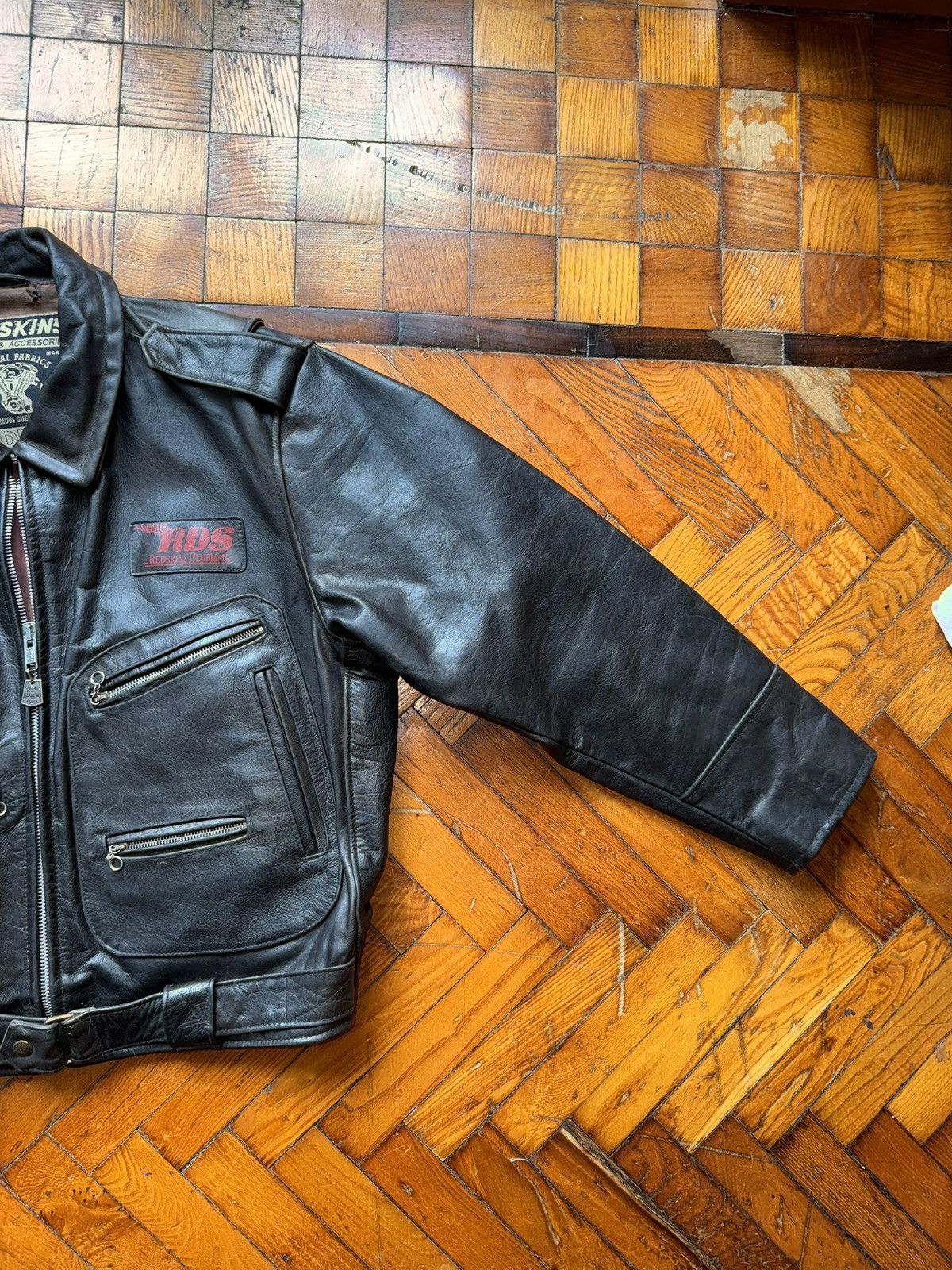 Other REDSKINS Steerhide Leather Jacket – Riders Patch Edition Size US L / EU 52-54 / 3 - 3 Thumbnail