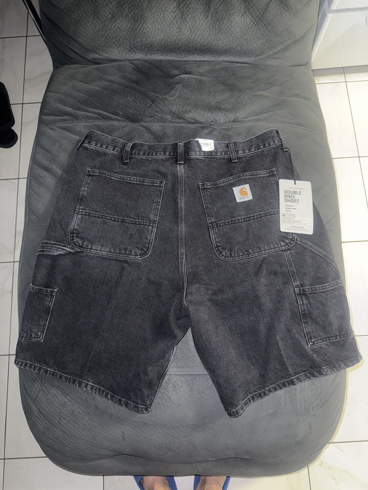 Carhartt Carhartt WIP Double Knee Shorts size 38 stone washed NEW Size US 38 / EU 54 - 4 Thumbnail