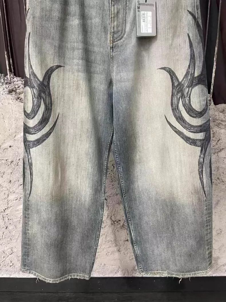 Balenciaga Balenciaga Dragon Pattern Denim Pants-2505 Size US 26 / EU 42 - 5 Thumbnail