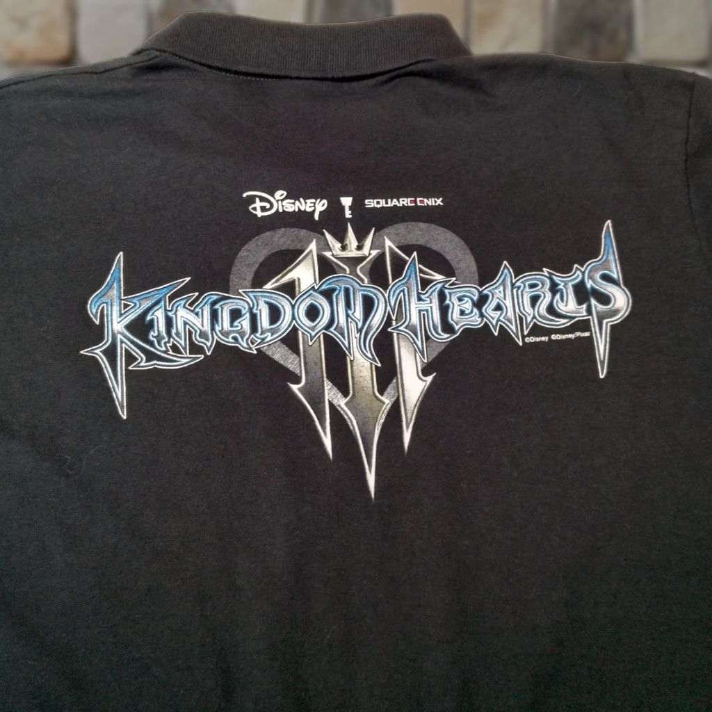 Port & Company VINTAGE Disney Pixar Kingdom Hearts III Polo Shirt Men XL Black Gaming Video Game Casual Size US XL / EU 56 / 4 - 1 Thumbnail