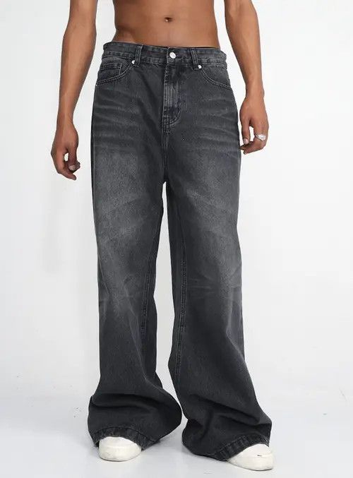 Designer × Vintage custom distressed faded baggy flared pants Size US 34 / EU 50 - 1 Thumbnail