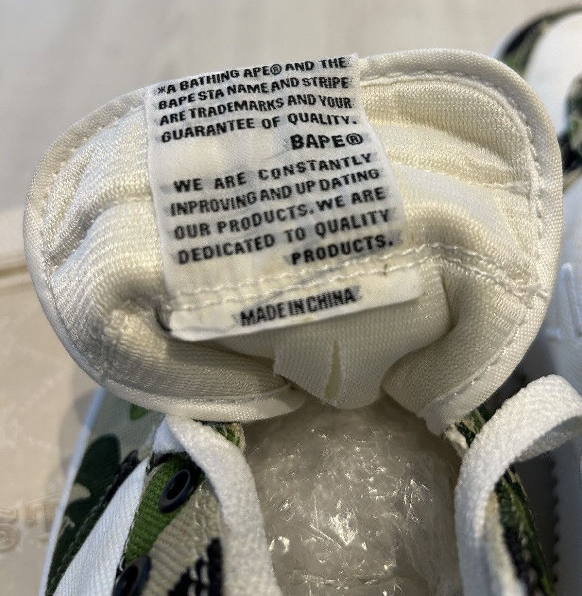 Bape RARE OG 2003 A BATHING APE GREEN ABC CAMO CANVAS BAPESTA Size US 9.5 / EU 42-43 - 10 Thumbnail