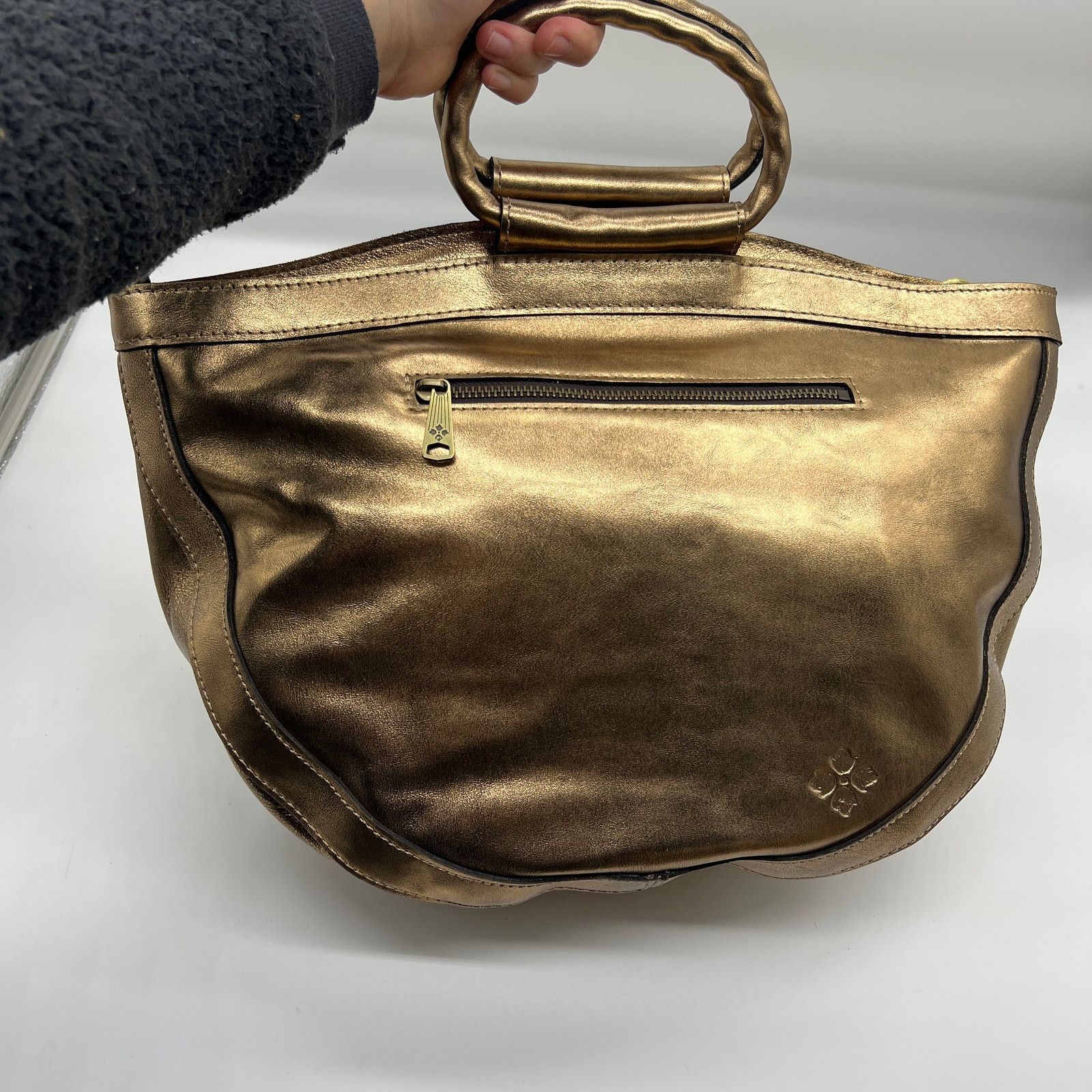 Other Patricia Nash Leather Womens Handbags Oliena Satchel Bronze Size ONE SIZE - 3 Thumbnail