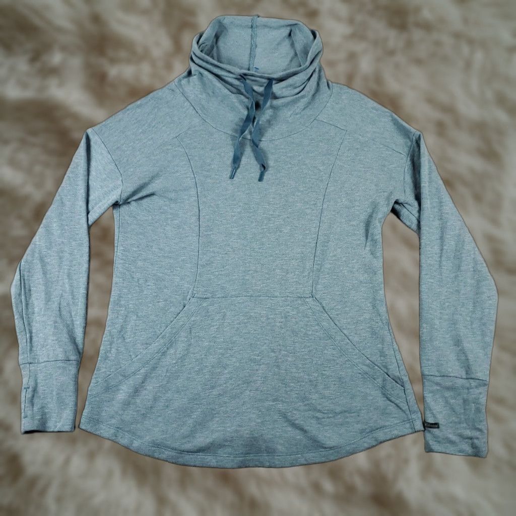 Vintage Columbia Sweater Womens Medium Blue High Neck Pullover Hoodie Sweatshirt Size M / US 6-8 / IT 42-44 - 1 Thumbnail