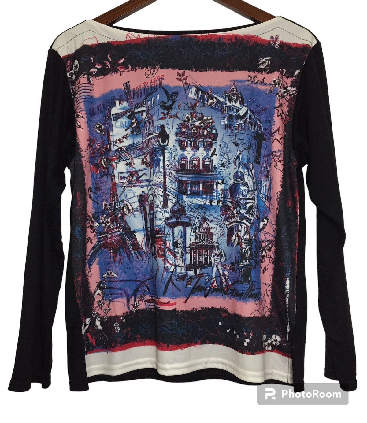 Jean Paul Gaultier Jean Paul Gaultier 90s AOP Long Sleeve Tee Size XS / US 0-2 / IT 36-38 - 1 Thumbnail