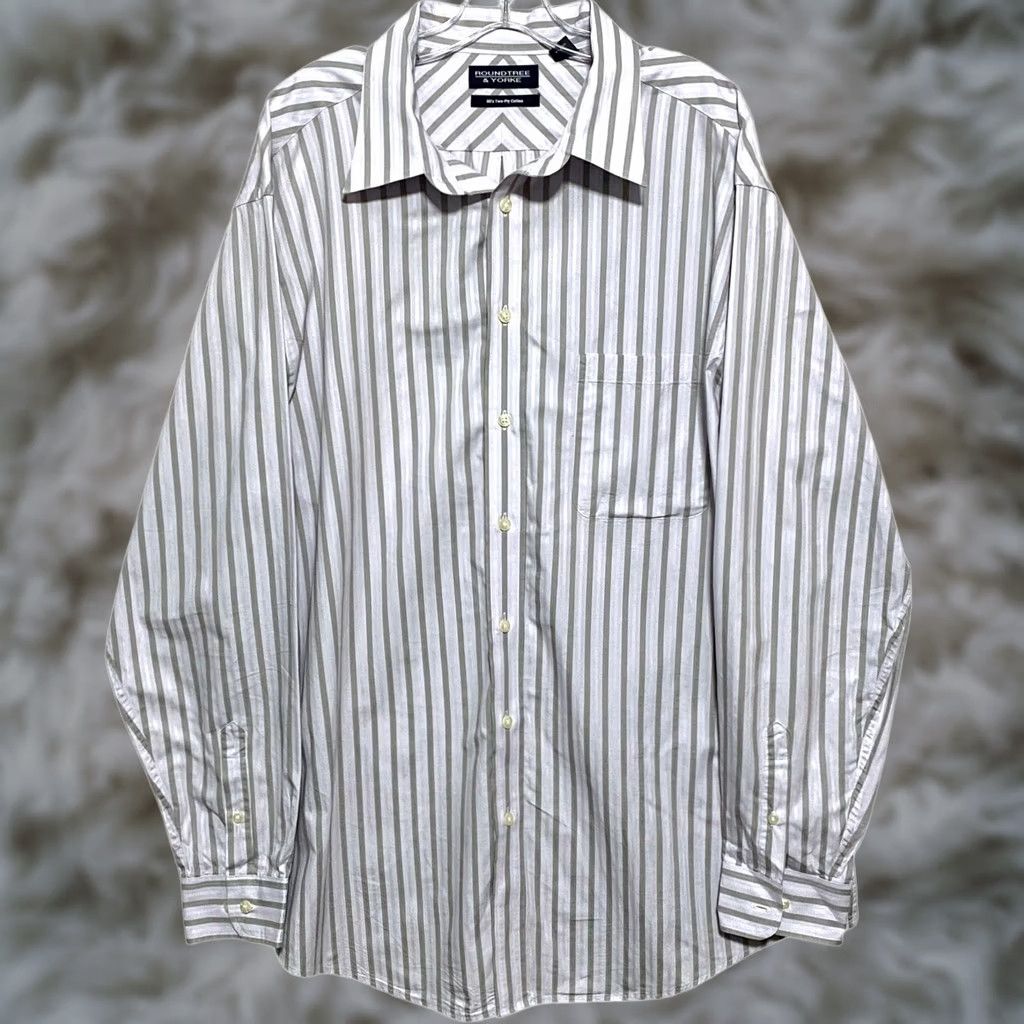 Roundtree & Yorke Roundtree & Yorke Shirt Men 2XT Striped Button Classic Preppy Office Career Work Size US XXL / EU 58 / 5 - 1 Thumbnail