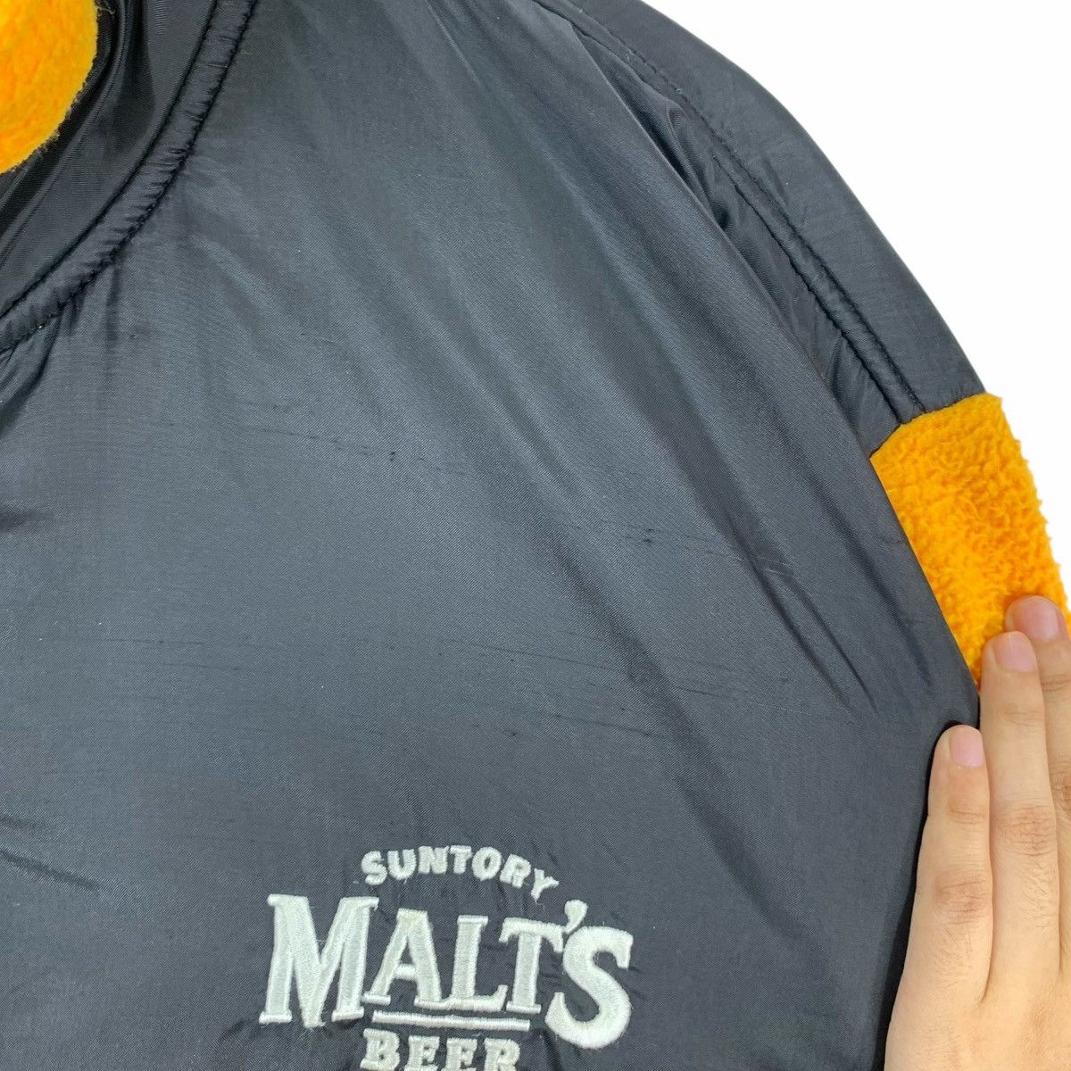 Japanese Brand Vintage Suntory Malt’s Beer Full Zipper Fleece Jacket Size US L / EU 52-54 / 3 - 9 Thumbnail
