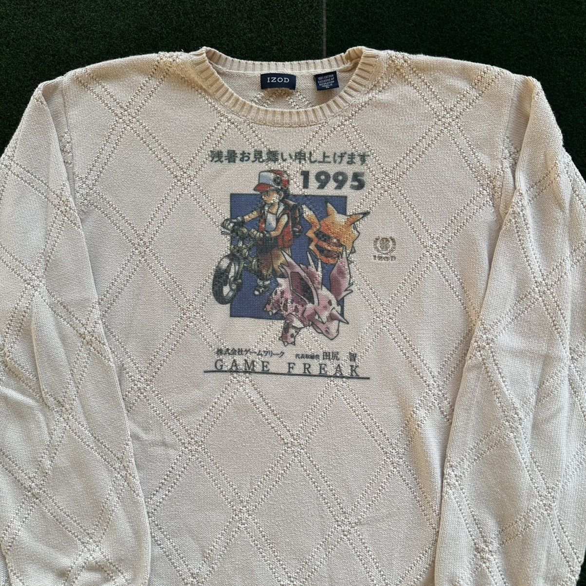 Izod 1/1 Custom Pokemon Japan White Izod Graphic Knit Sweater Size US XL / EU 56 / 4 - 2 Thumbnail