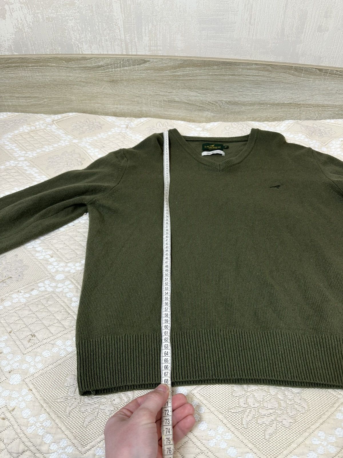 Laksen Sporting 🔥 Laksen Sporting Wool Sweater Pullover V Neck Luxury Size US XXL / EU 58 / 5 - 8 Thumbnail