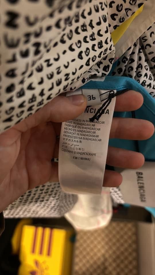 Balenciaga Balenciaga Black/White ‘All Over Logo’ Button Shirt Size US L / EU 52-54 / 3 - 3 Thumbnail