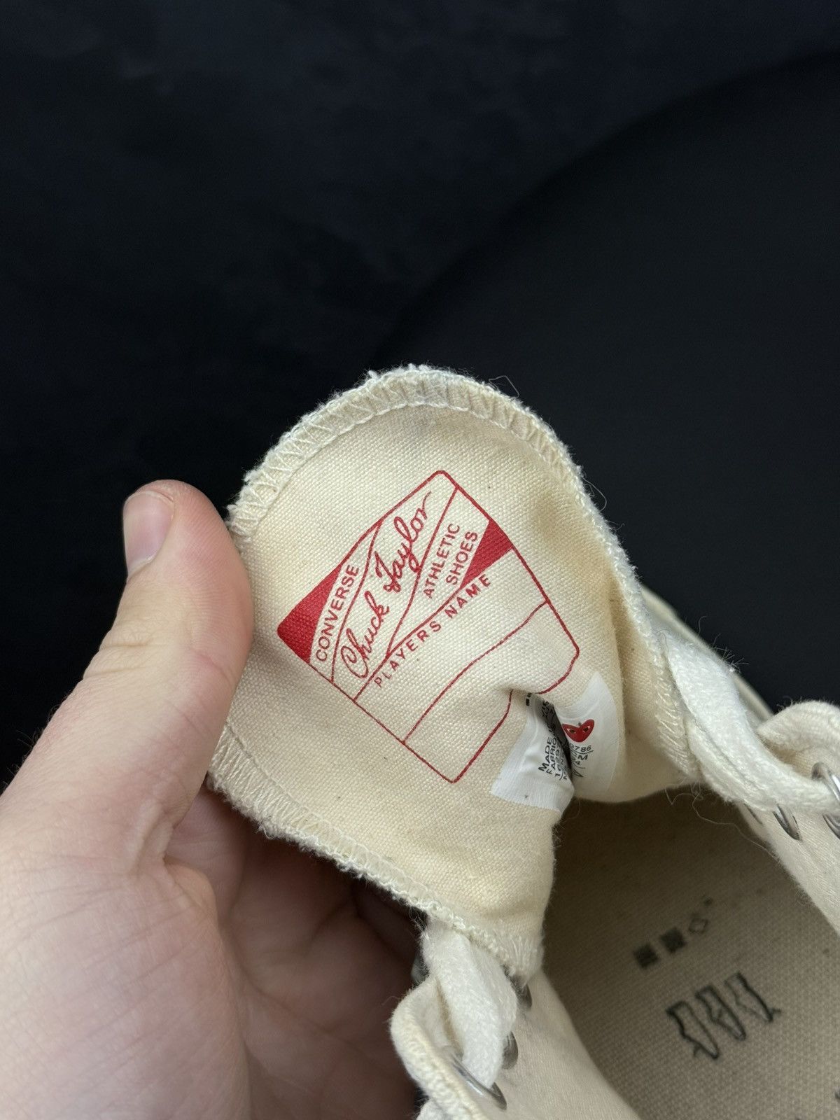 Comme des Garcons CDG PLAY x Converse Chuck Taylor High Top Multi Heart Beige Size US 7.5 / IT 37.5 - 10 Thumbnail