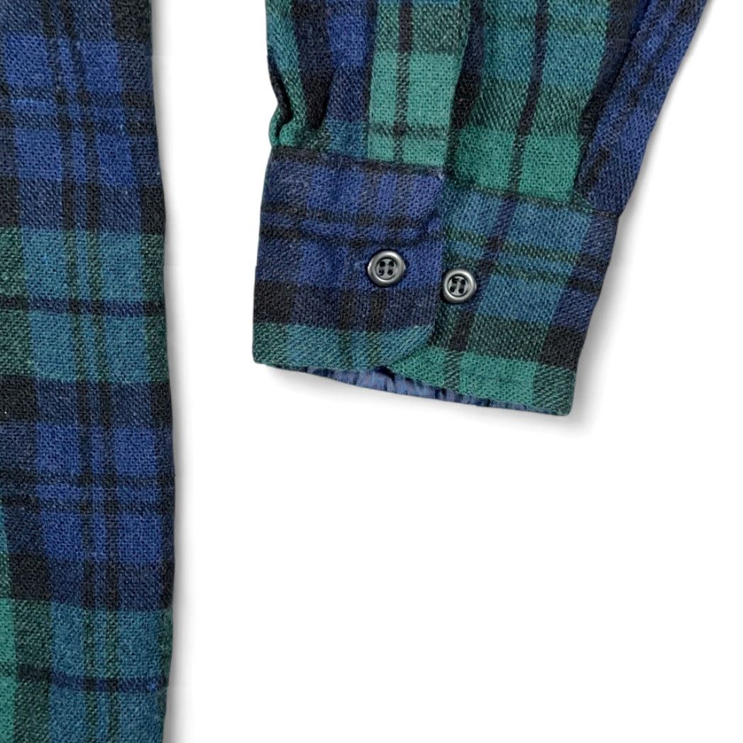 Sears VINTAGE Sears Roebuck Shirt Adult MEDIUM Blue Green Flannel Black Watch Wool 80s Size US M / EU 48-50 / 2 - 7 Thumbnail