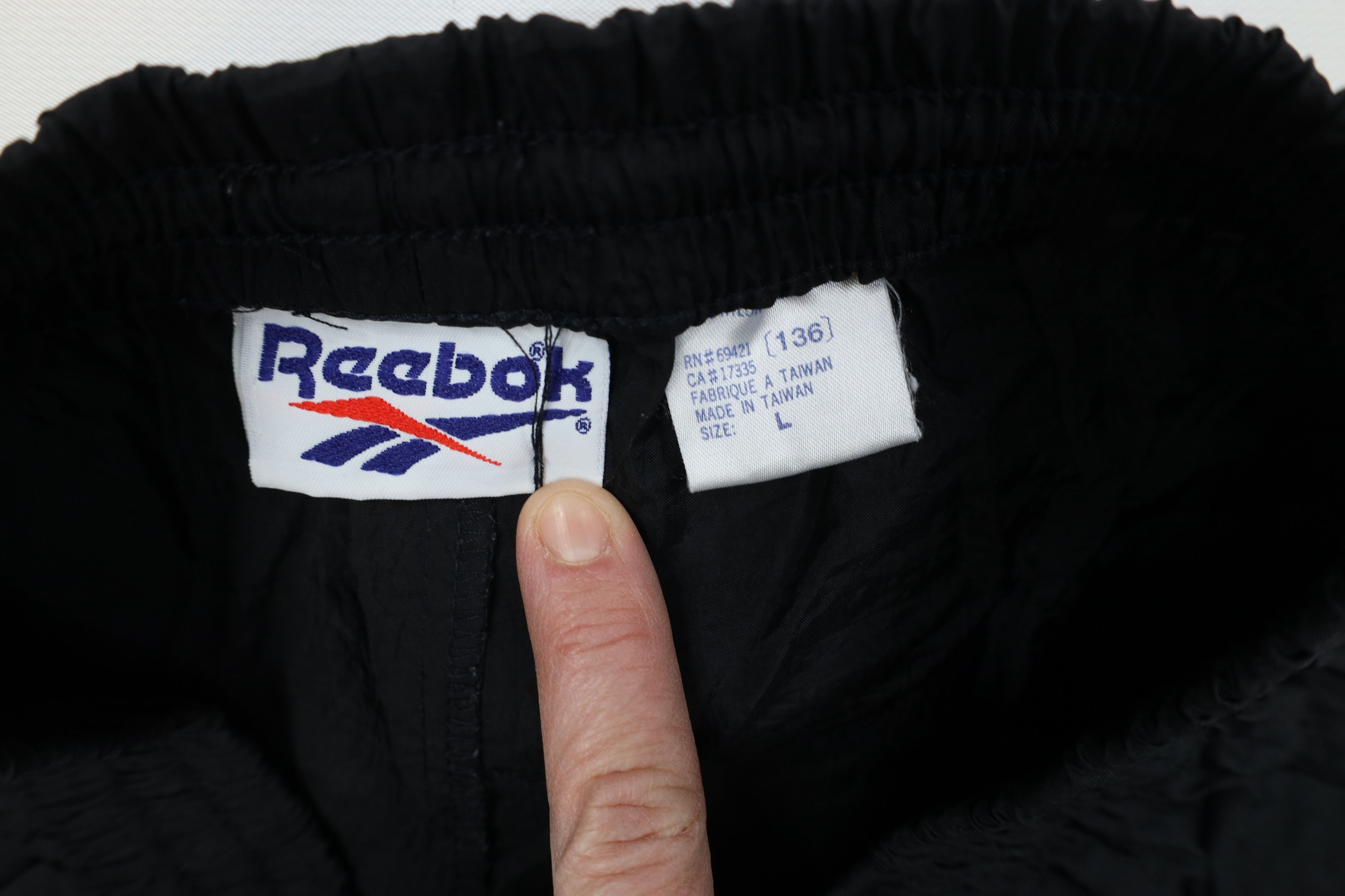 Reebok Vintage 90s Reebok Windbreaker Joggers Pants Black Nylon Size US 36 / EU 52 - 10 Thumbnail