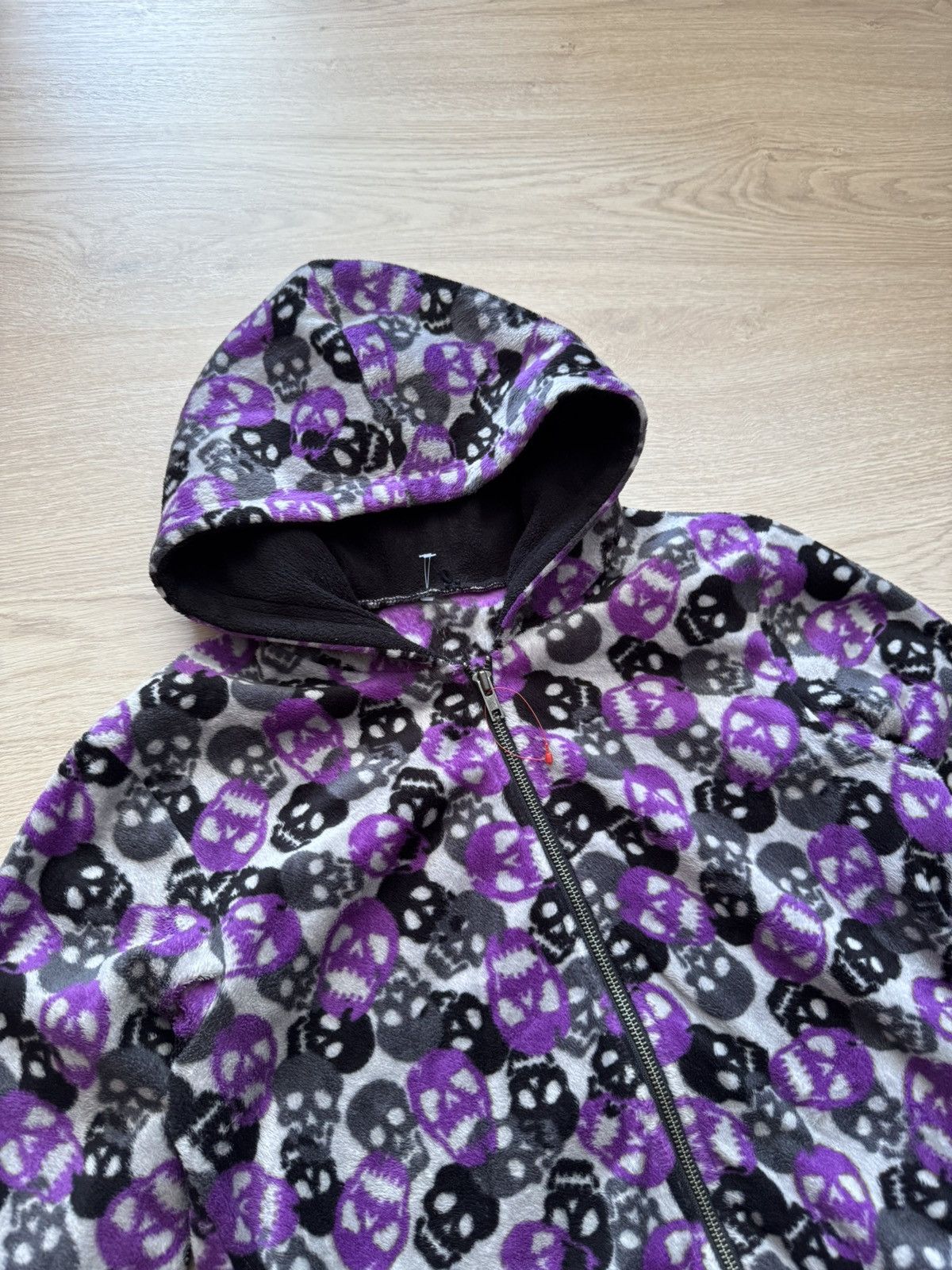 Vintage Vintage y2k Skull Japanese Women’s Fleece Full Zip Hoodie Size S / US 4 / IT 40 - 2 Thumbnail