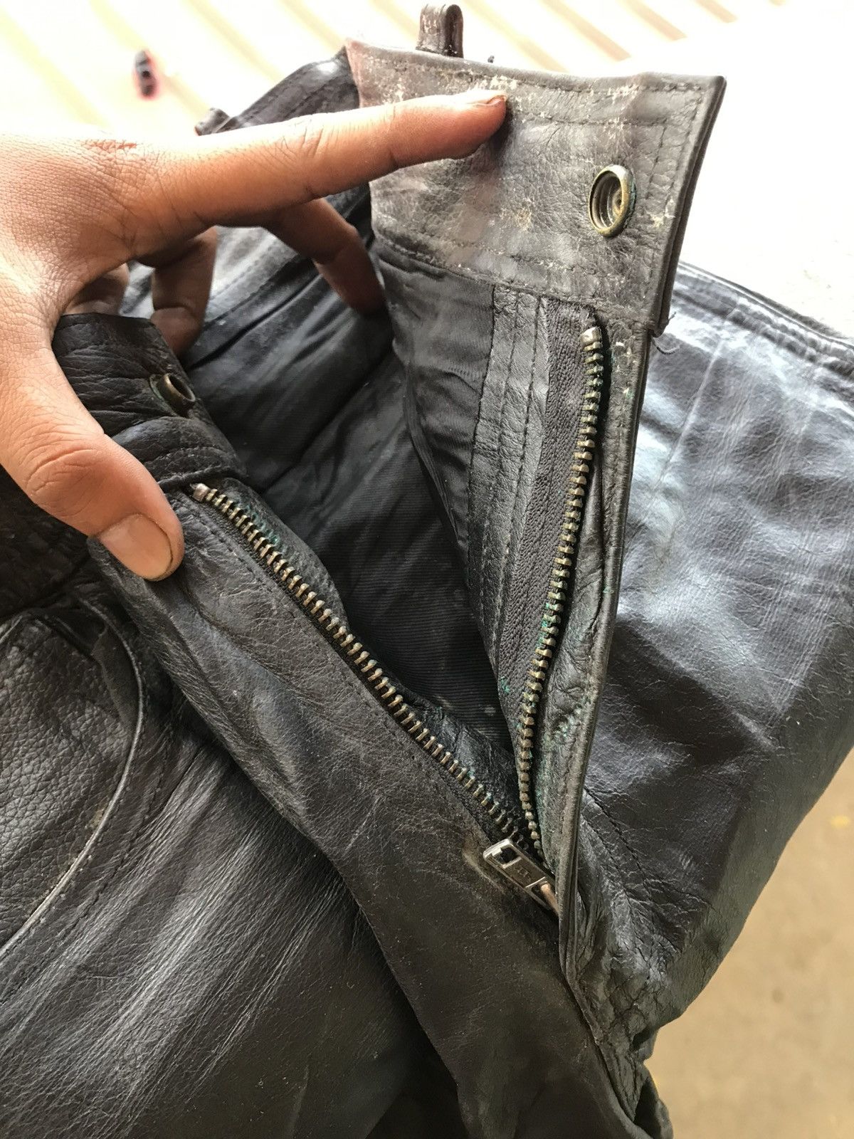 Harley Davidson Black Leather Harley Davison Pants Leather Biker Size US 30 / EU 46 - 7 Thumbnail