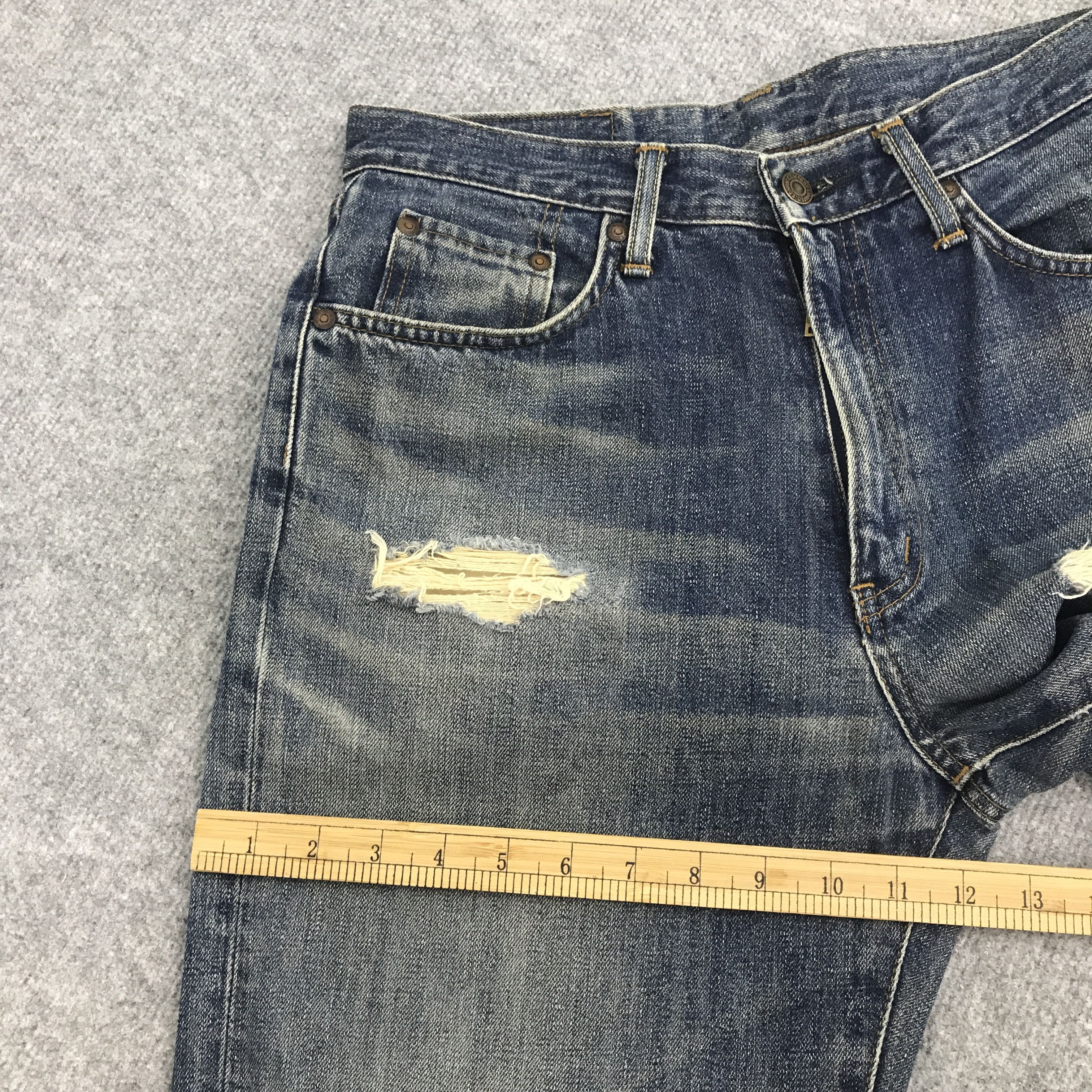 Edwin Rare Japan denim Edwin distressed denim jeans pants Size US 30 / EU 46 - 8 Thumbnail
