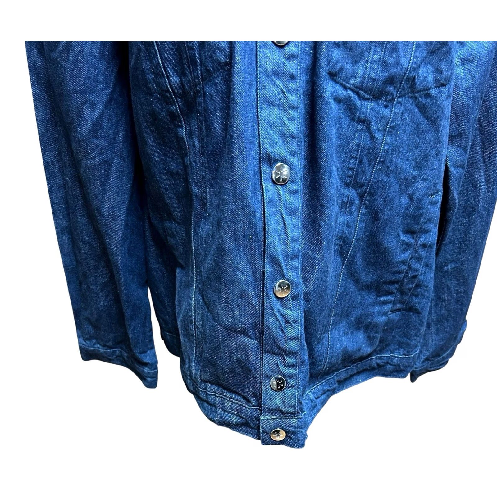 Walmart Walmart Blue Jean Jacket Adult Unisex 2XL Button Down Denim Long Sleeve Jacket Size US XXL / EU 58 / 5 - 6 Thumbnail