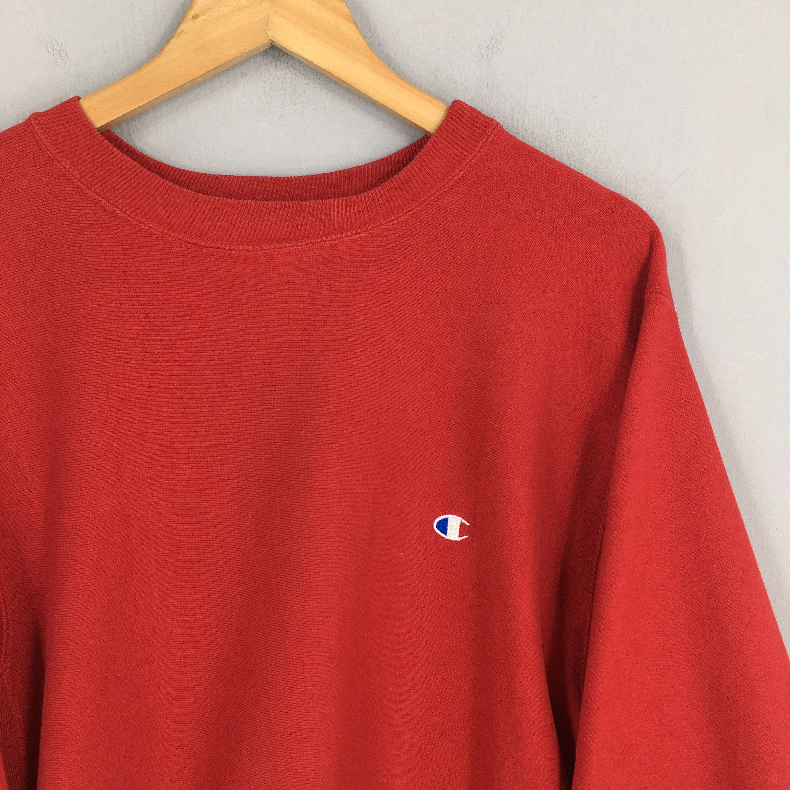 Champion × Vintage Vintage Champion Reverse Weave Red Sweatshirt Large Size US L / EU 52-54 / 3 - 2 Thumbnail