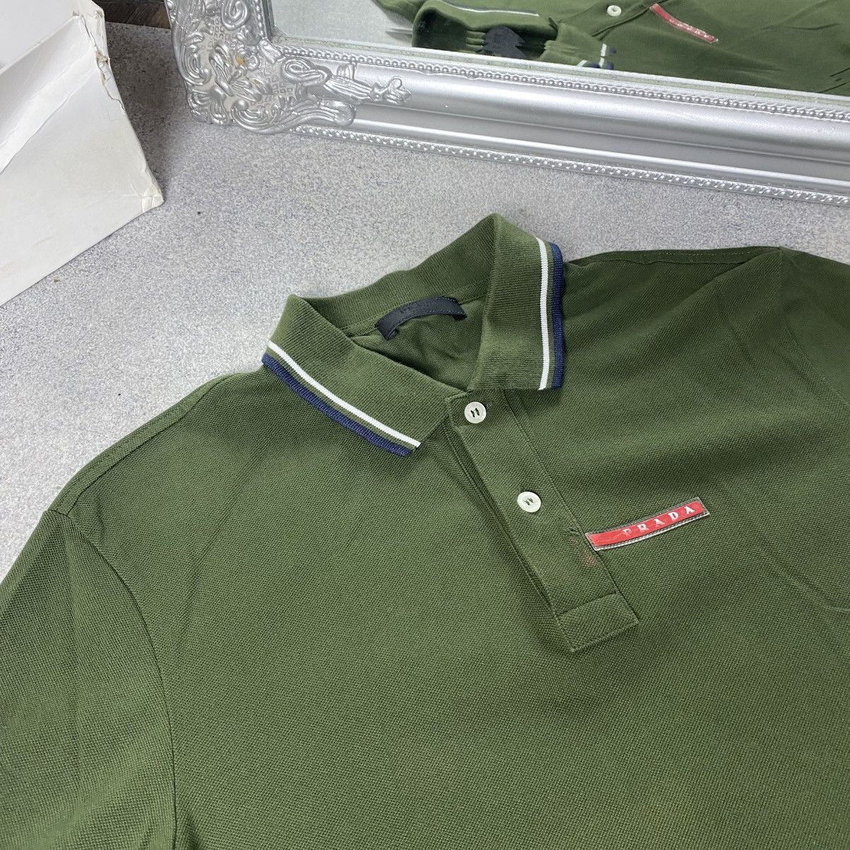 Prada T-shirt green polo red tab Size M