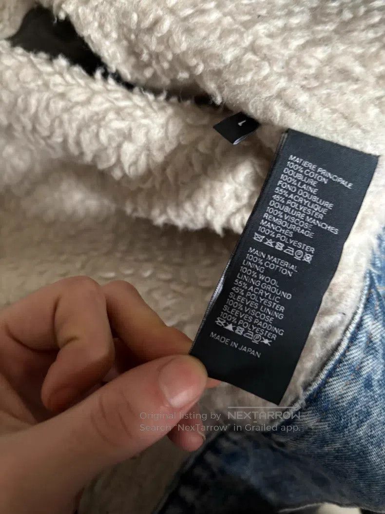 Celine CELINE Shearling Denim Jacket Size US L / EU 52-54 / 3 - 8 Thumbnail