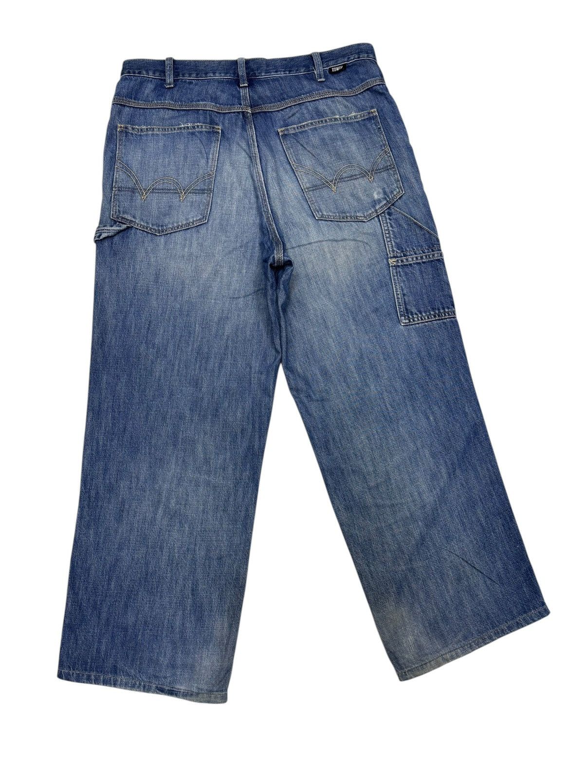 Kapital 🔥EDWIN WORKWEAR BAGGY JEANS DISTRESSED DENIM JEANS Size US 34 / EU 50 - 3 Thumbnail