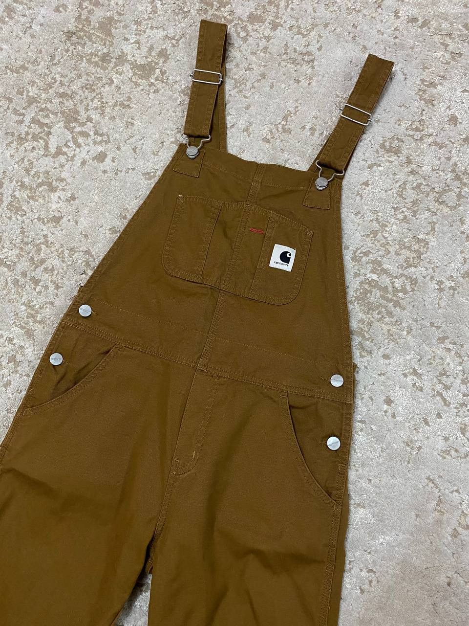 Carhartt Carhartt wip - bib overalls straight - dusty h brown rinsed Size US 32 / EU 48 - 2 Thumbnail