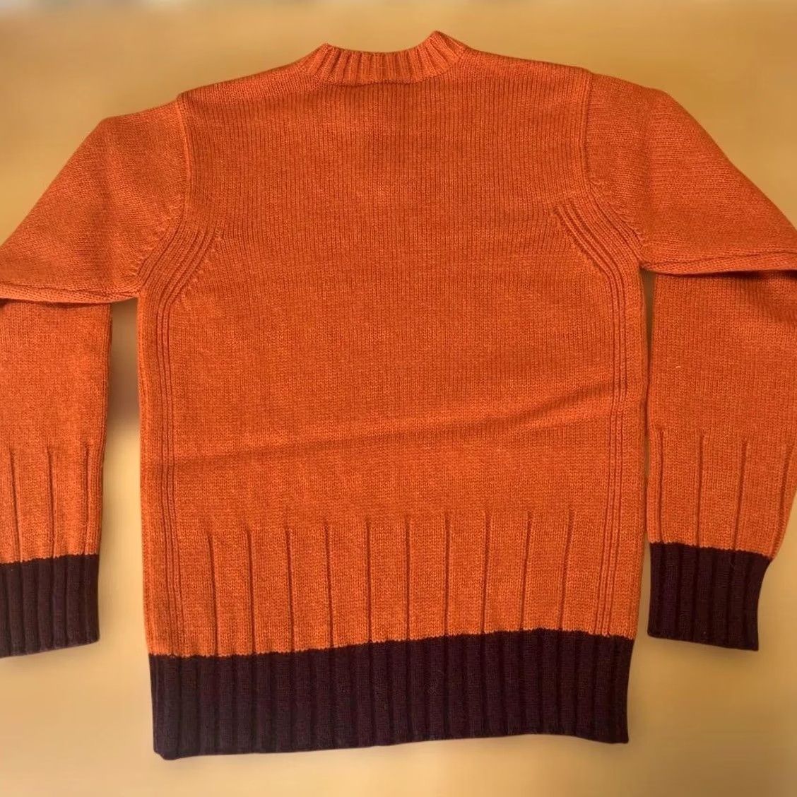 Dries Van Noten VINTAGE Dries Van Noten Sweater Orange V-Neck M 90s 2000s New Men Size US M / EU 48-50 / 2 - 5 Thumbnail