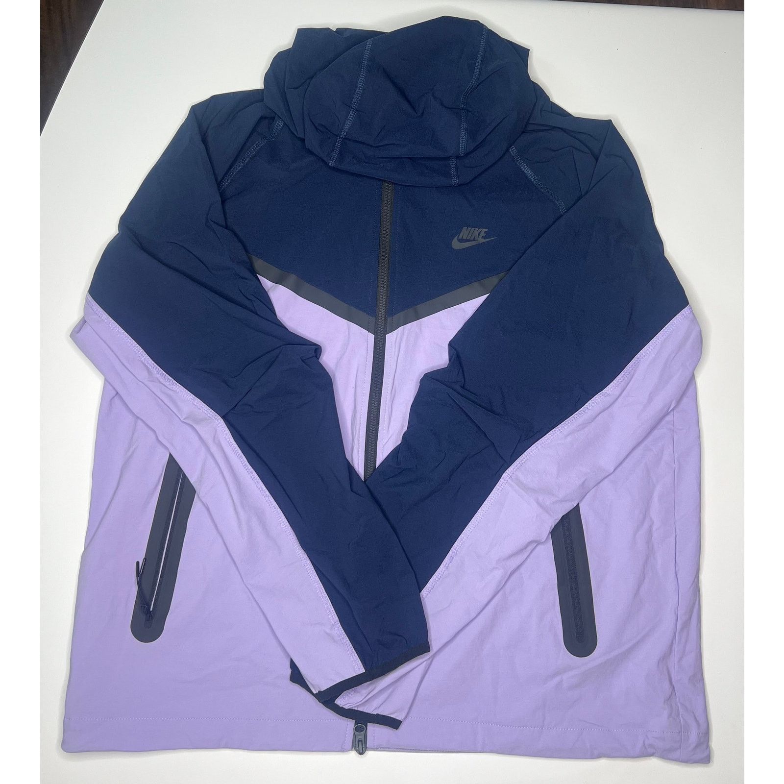 Nike Nike Tech Woven Jacket Full-Zip Windbreaker Blue/Purple Size US L / EU 52-54 / 3 - 1 Thumbnail