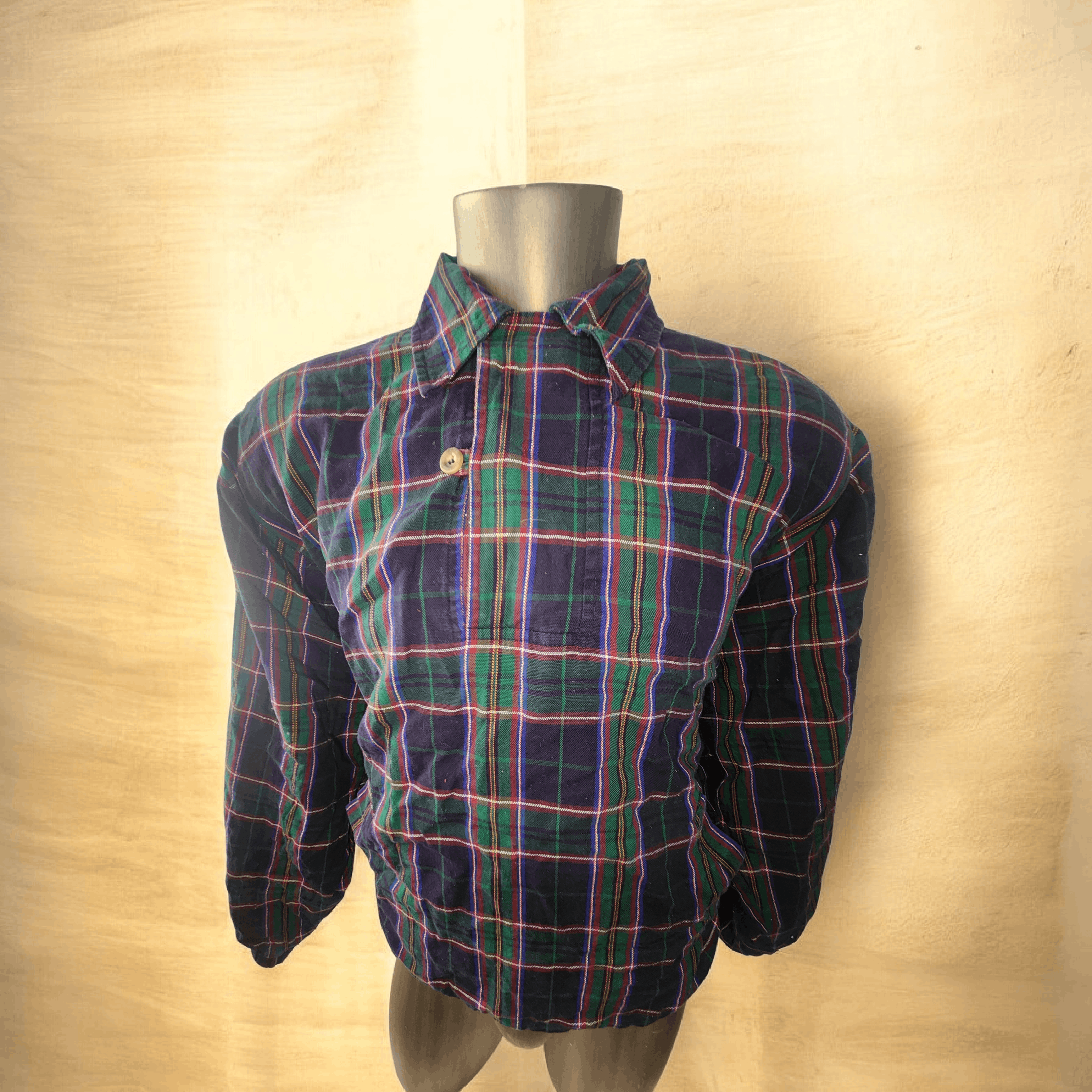 bomber half button