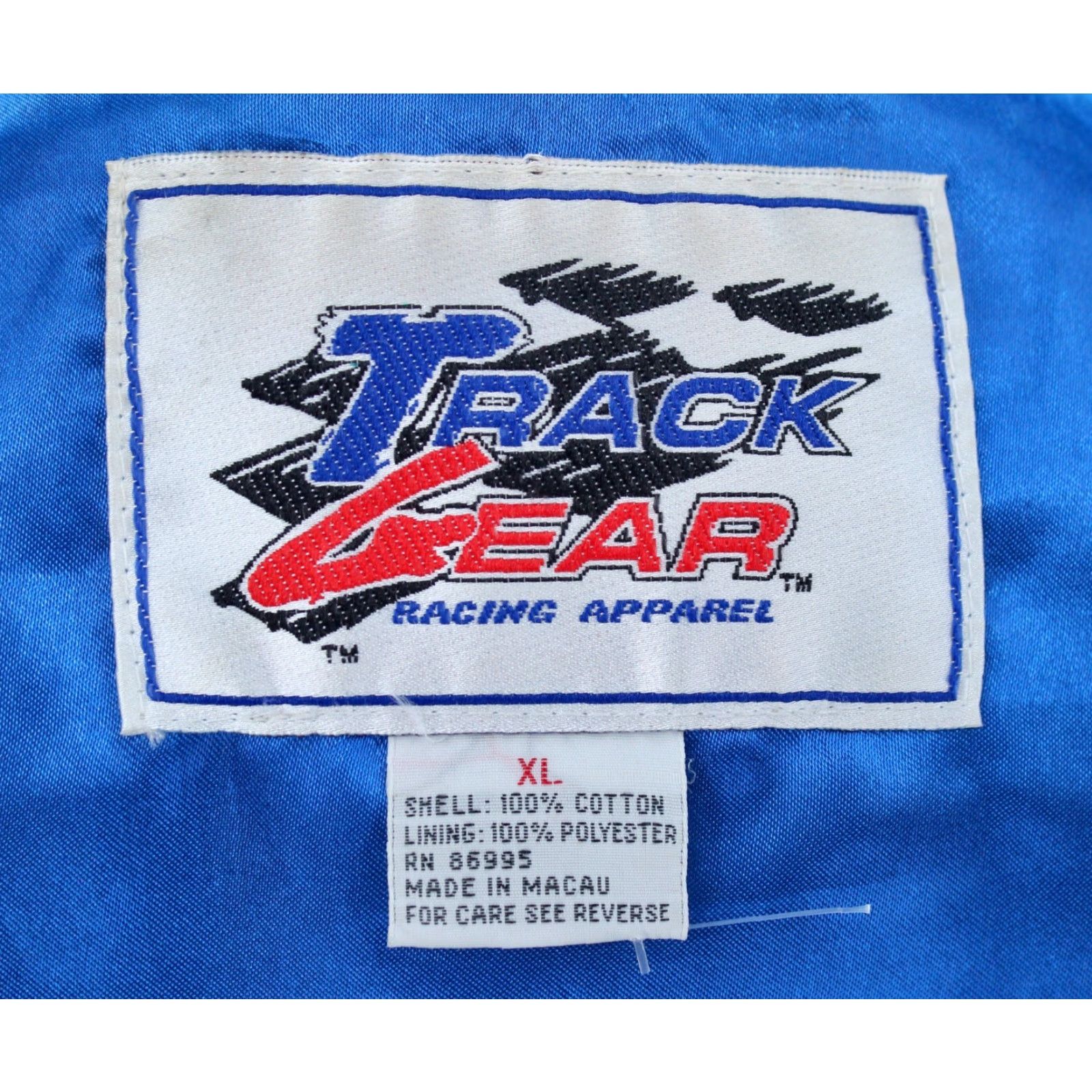 NASCAR Track Gear NASCAR Racing Jacket XL Men’s VTG 90s Jeremy Mayfield Mobil 1 Blue Cotton 1990s Size US XL / EU 56 / 4 - 4 Thumbnail