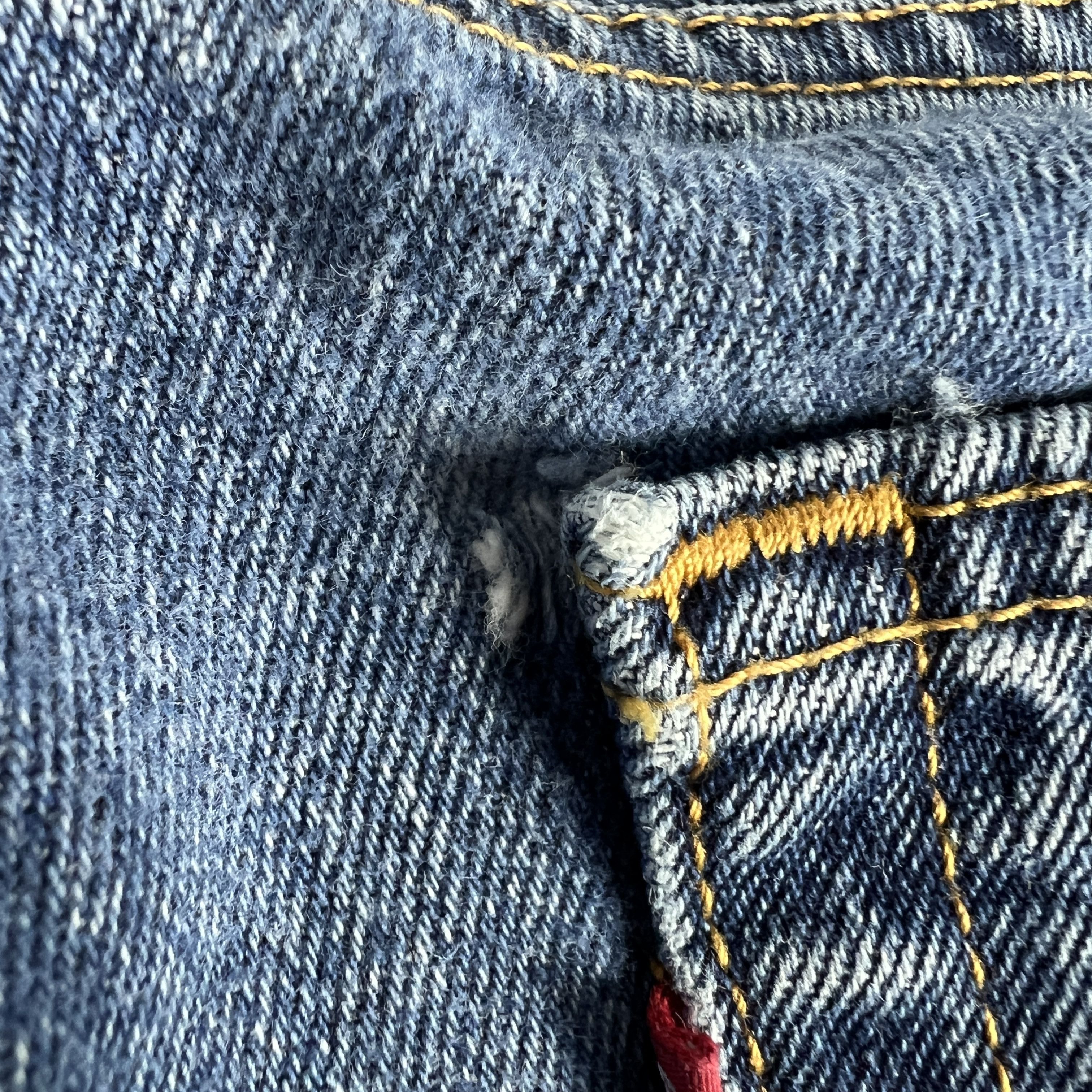 Levi's Levi's Jeans 505 Regular Straight Blue Faded Cotton Denim Size US 36 / EU 52 - 2 Thumbnail