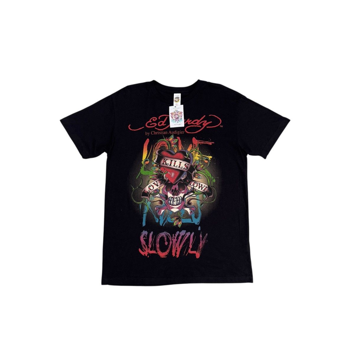 Ed Hardy Ed Hardy by Christian Audigier Tattoo Skull T-Shirt with Tag Size US XL / EU 56 / 4 - 1 Thumbnail