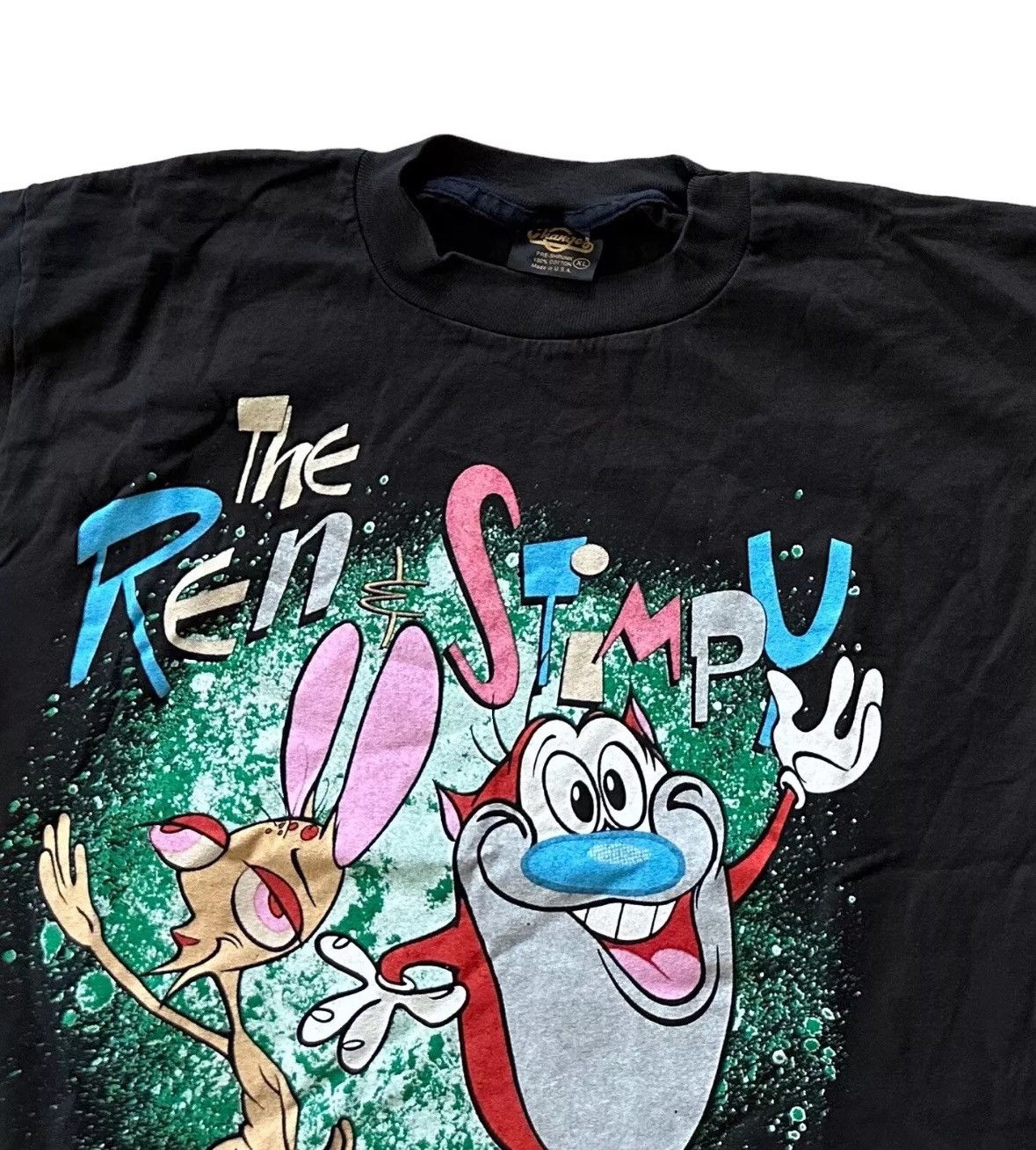 Changes Vintage 1991 Ren & Stimpy Show Nicktoons Graphic T-Shirt (L) Size US L / EU 52-54 / 3 - 3 Thumbnail