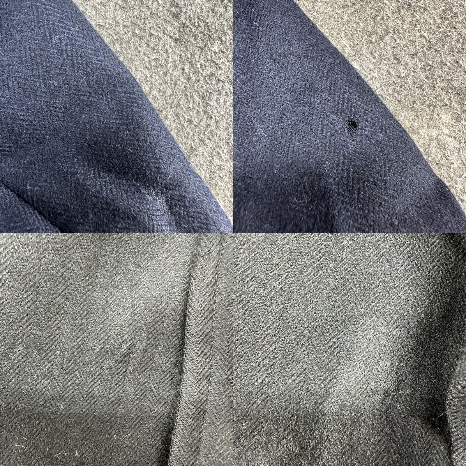 Vintage VINTAGE Bal Paca Coat Mens 46 Blue Navy Overcoat Long Wool Herringbone 90s Jacket/Coat Mens Size US S / EU 44-46 / 1 - 8 Thumbnail