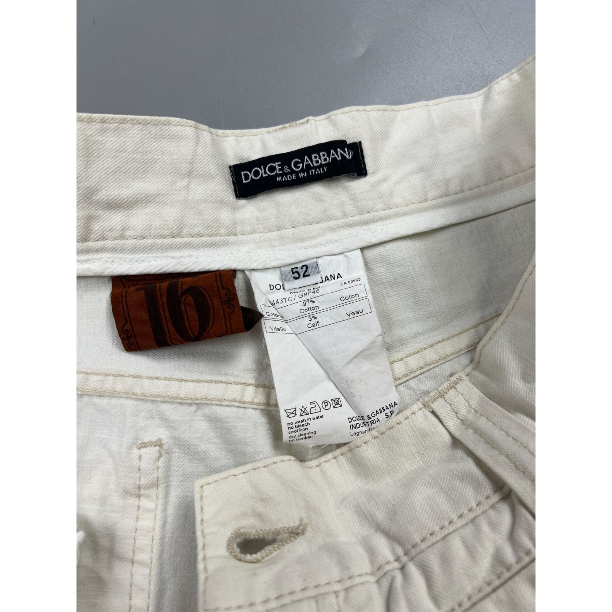 Dolce & Gabbana Dolce & Gabbana Big Logo White Denim Jeans Pants (Y0974) Size US 36 / EU 52 - 12 Thumbnail